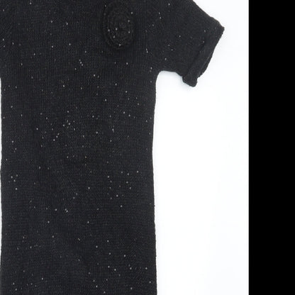 John Lewis Girls Black  Knit Jumper Dress  Size 12 Years