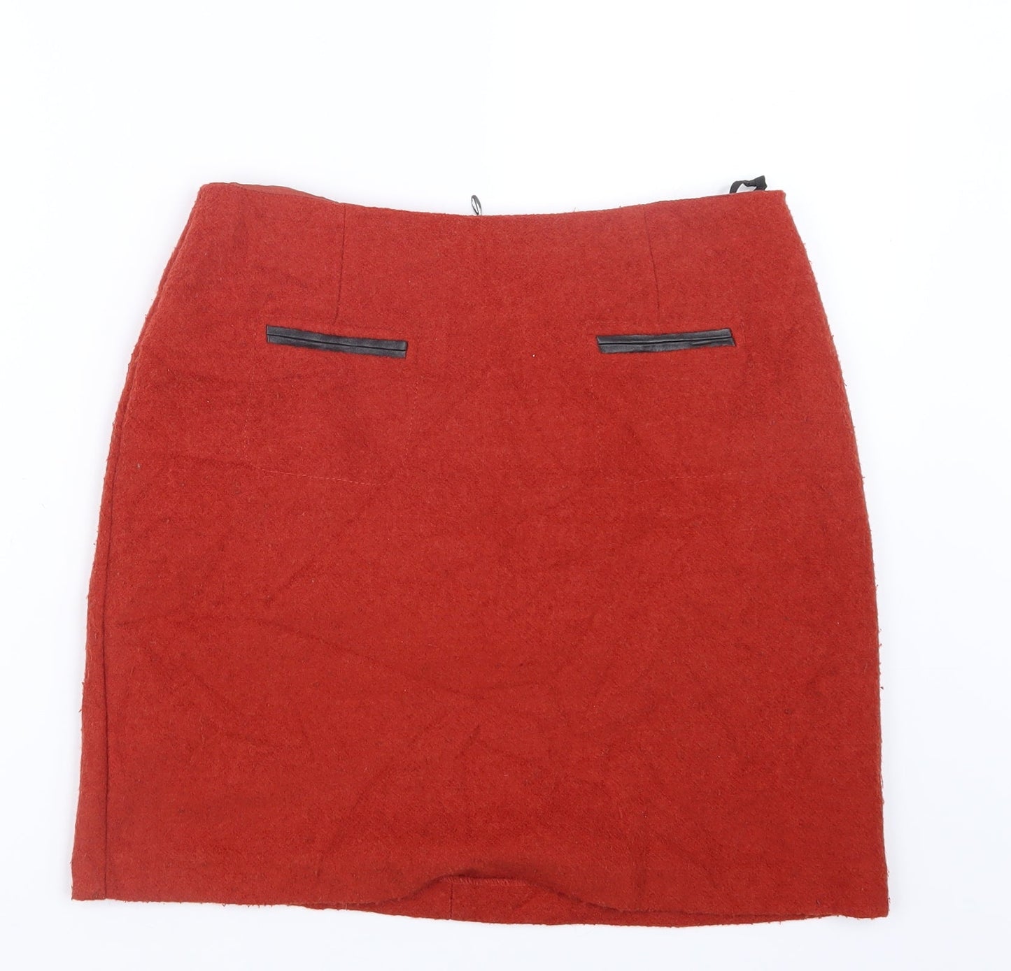 Marks and Spencer Womens Orange   Straight & Pencil Skirt Size 8