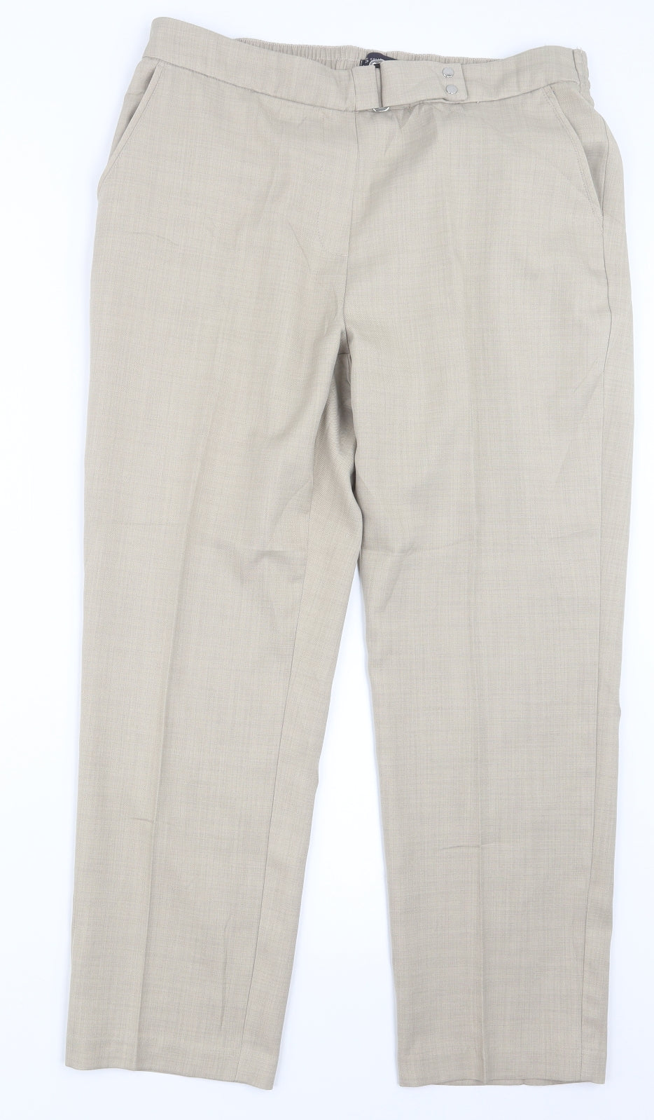 Womens UK Size 14 Marks and Spencer Regular Fit  Ivory Trousers