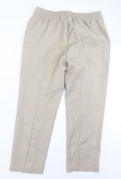 Womens UK Size 14 Marks and Spencer Regular Fit  Ivory Trousers
