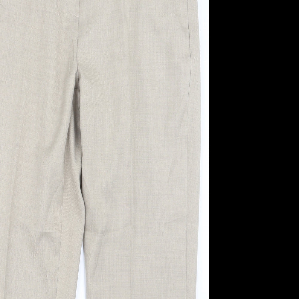 Womens UK Size 14 Marks and Spencer Regular Fit  Ivory Trousers
