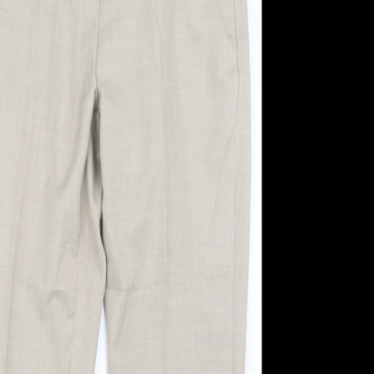 Womens UK Size 14 Marks and Spencer Regular Fit  Ivory Trousers