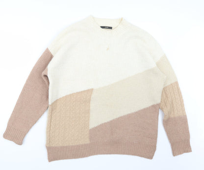 George Womens Beige  Knit Pullover Jumper Size M