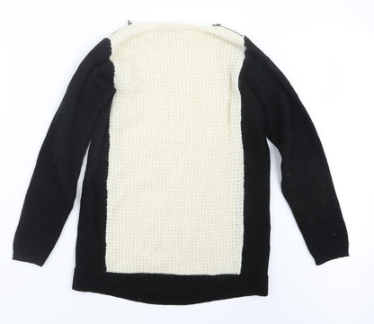Marks & Spencer Womens Black  Knit Pullover Jumper Size 8