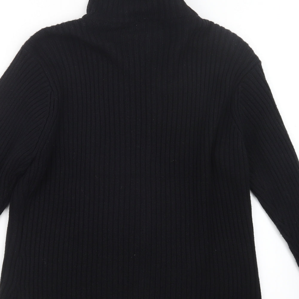 Fay Louise Womens Black  Knit Jacket Coatigan Size XL