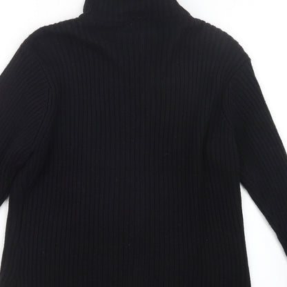 Fay Louise Womens Black  Knit Jacket Coatigan Size XL