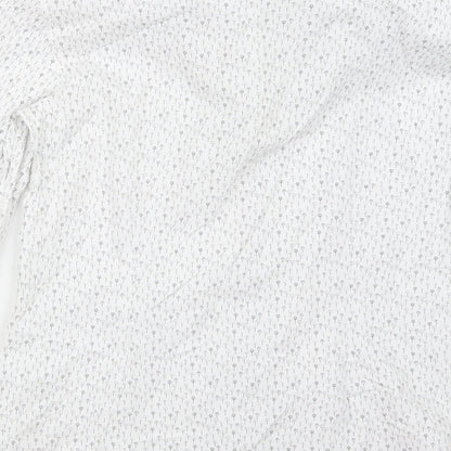 Red Herring Mens White Geometric   Button-Up Size 15