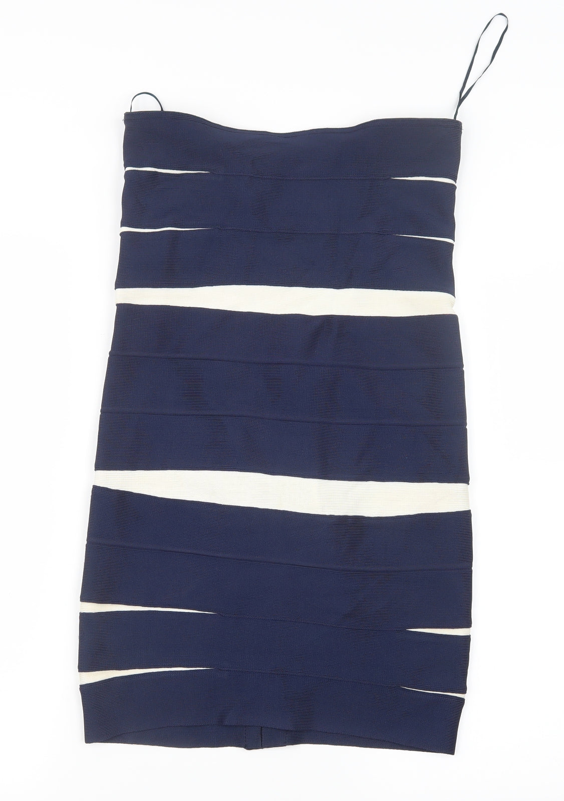 Costa Blanca Womens Blue Striped  Straight & Pencil Skirt Size M
