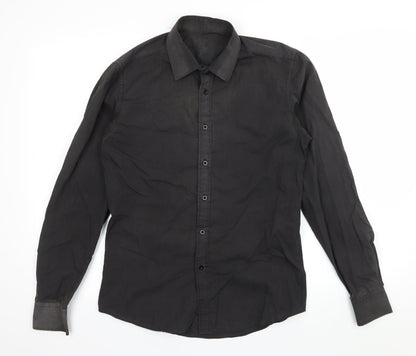 Urban Sprit Mens Black    Button-Up Size S
