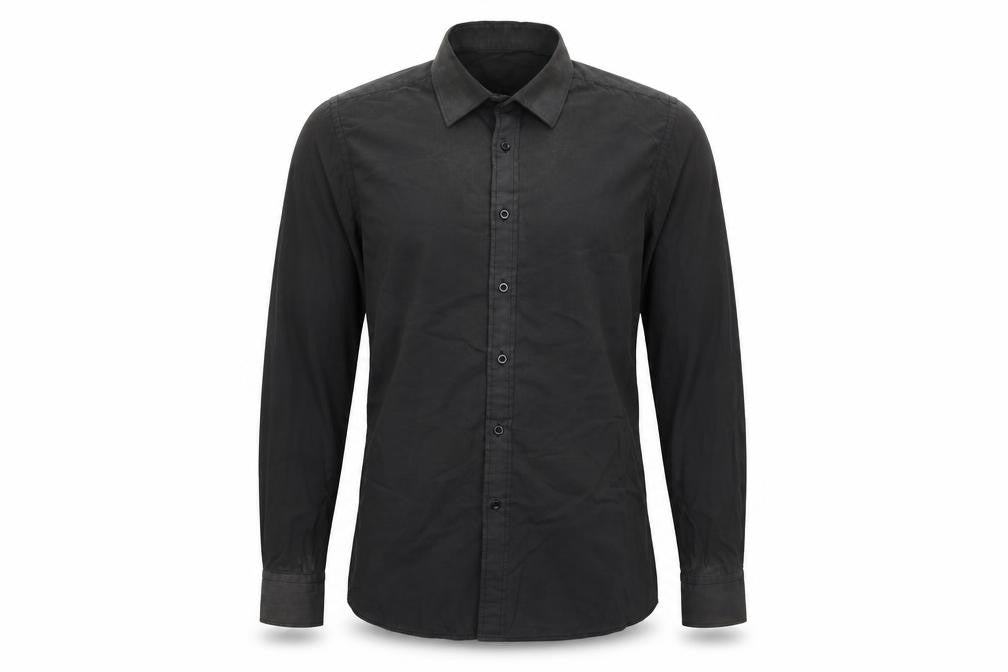 Mens UK Size S Urban Sprit Black  Button-Up Long Sleeve Casual Shirt
