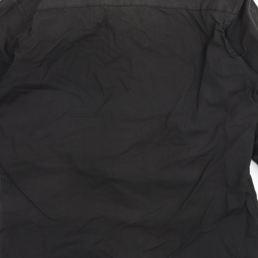 Urban Sprit Mens Black    Button-Up Size S