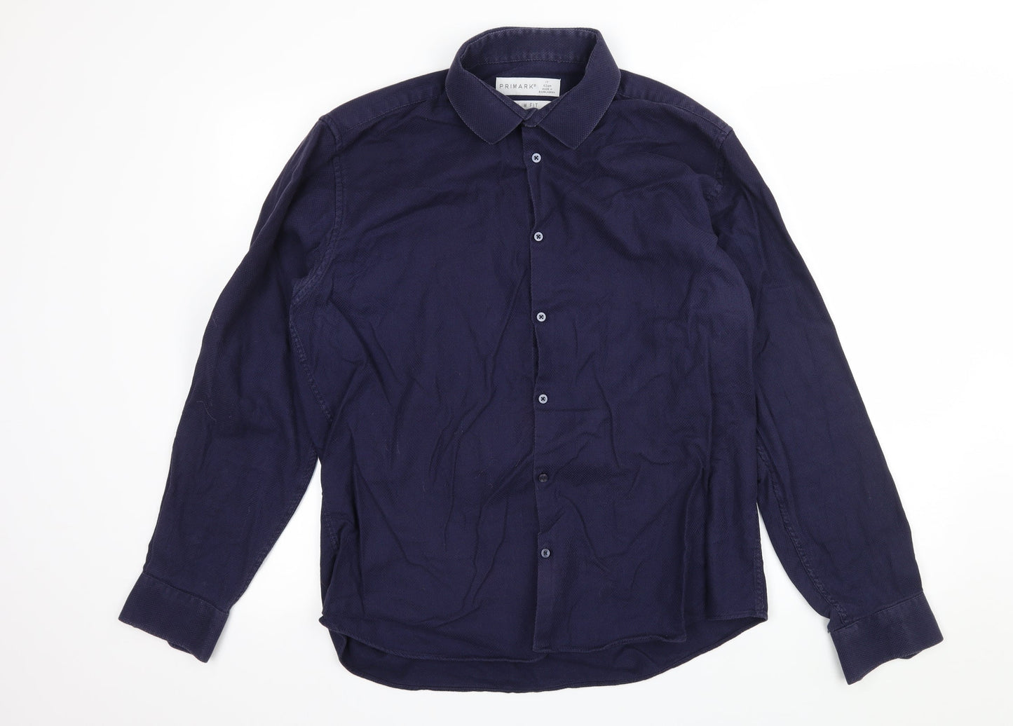 Primark Mens Blue    Button-Up Size 17