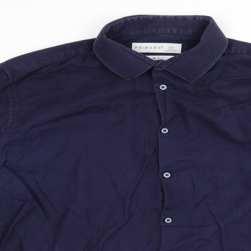 Primark Mens Blue    Button-Up Size 17