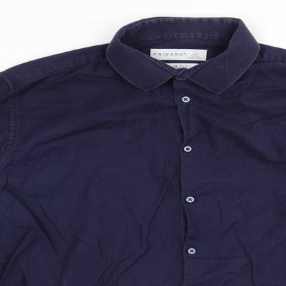 Primark Mens Blue    Button-Up Size 17