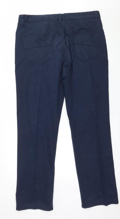Womens UK Size 36 in Marks and Spencer Regular Fit  Blue Trousers