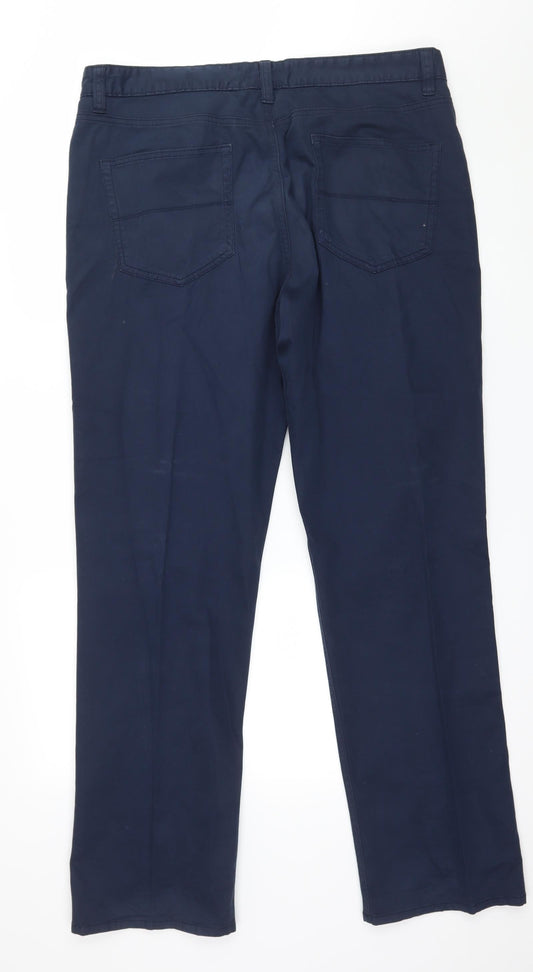 Womens UK Size 36 in Marks and Spencer Regular Fit  Blue Trousers