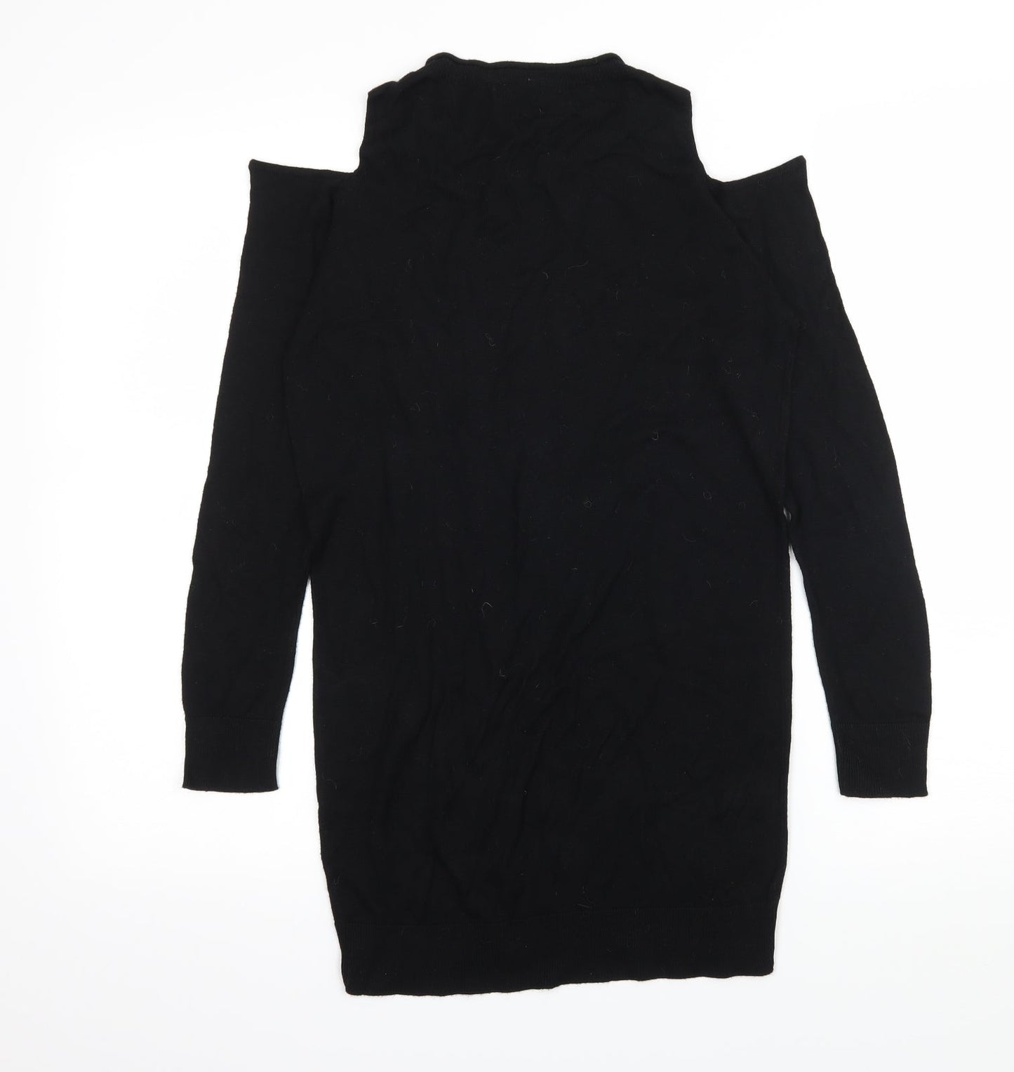 Love Knitwear Womens Black  Knit Pullover Jumper Size 10  - Cut out shoulder
