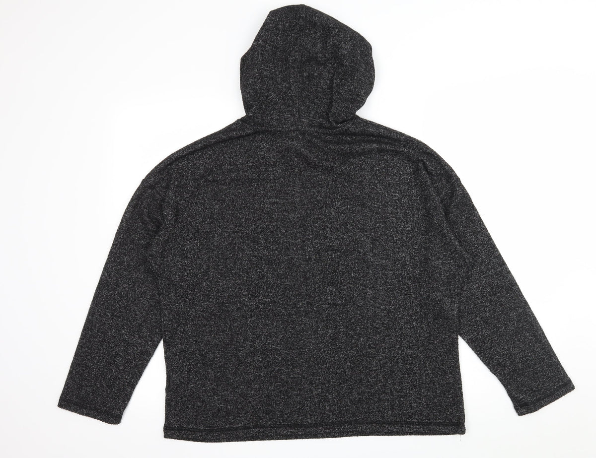 Peacocks Womens Grey  Jersey Pullover Hoodie Size 10