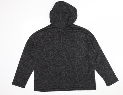 Peacocks Womens Grey  Jersey Pullover Hoodie Size 10