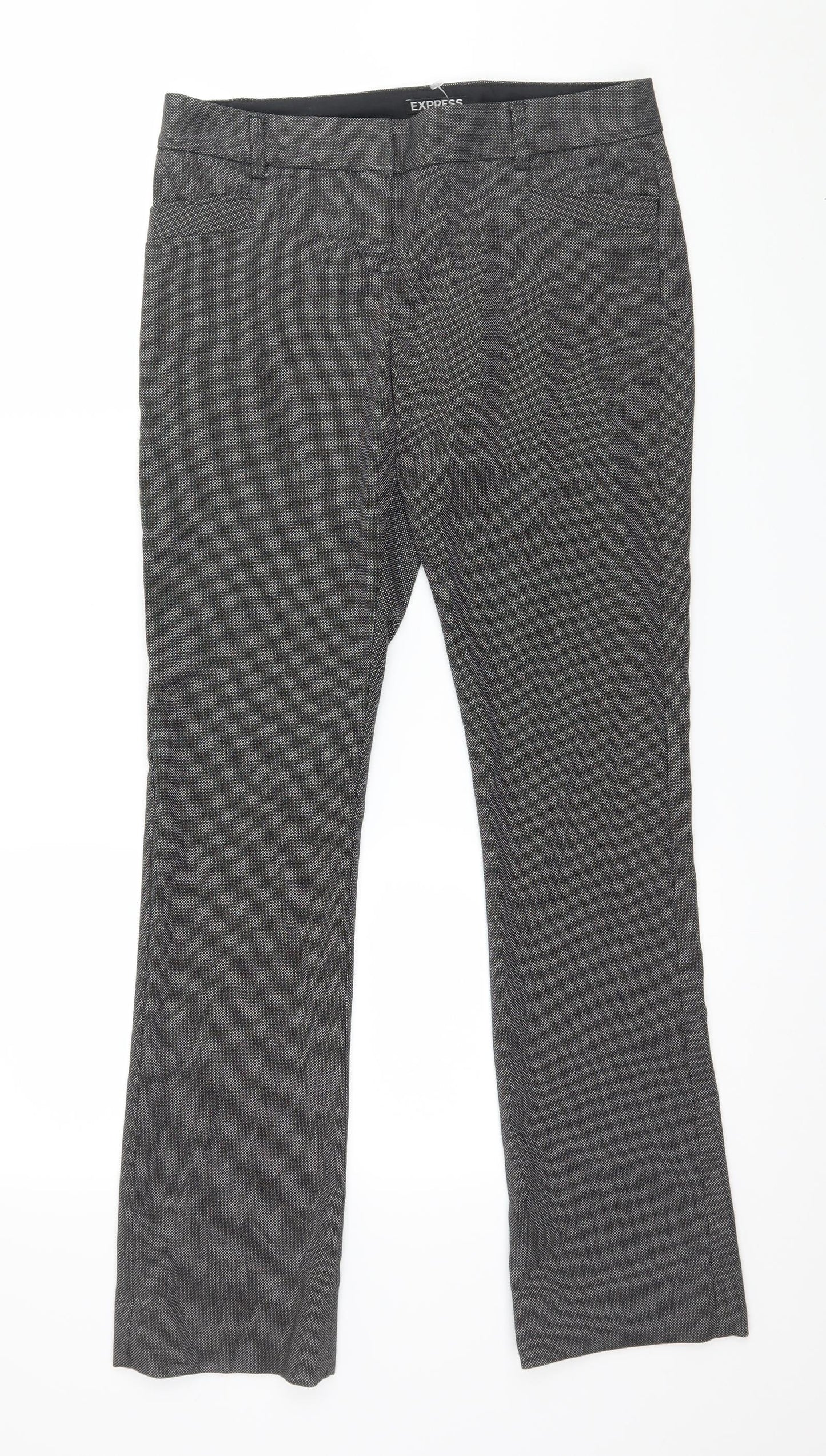 Express Womens Grey Polka Dot  Trousers  Size 30 in L30 in