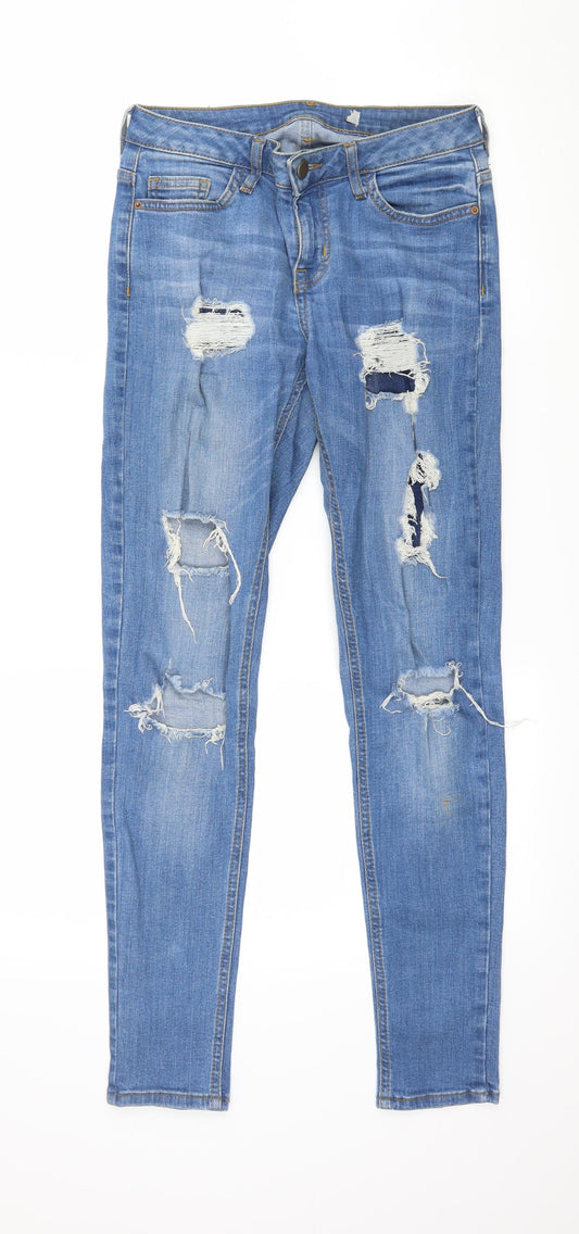 Denim & Co. Womens Blue  Denim Skinny Jeans Size 6 L29 in