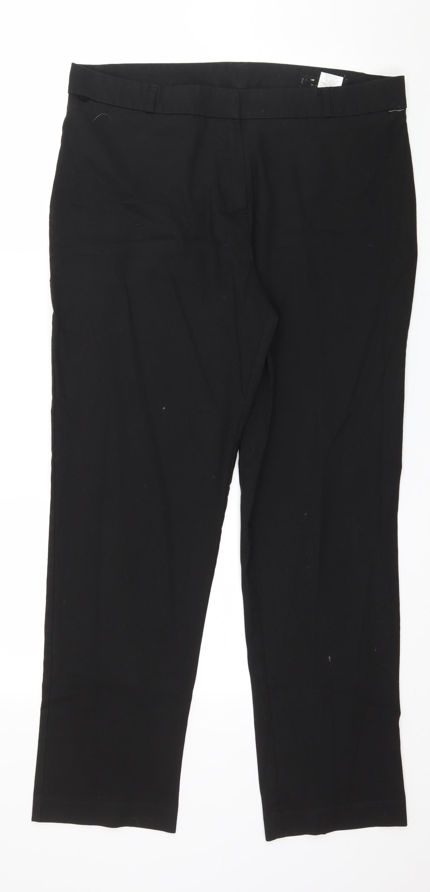 Womens UK Size 14 Preworn Regular Fit  Black Trousers
