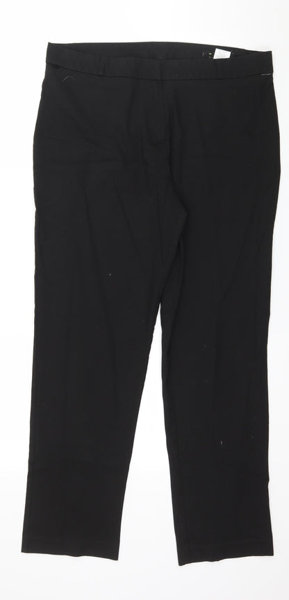 Womens UK Size 14 Preworn Regular Fit  Black Trousers