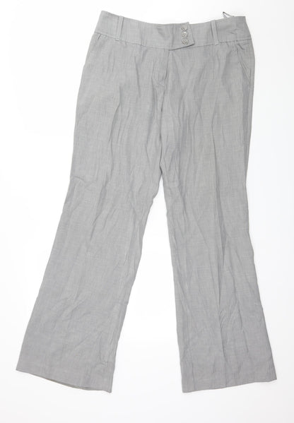 Womens UK Size 14 H&M Regular Fit  Grey Trousers
