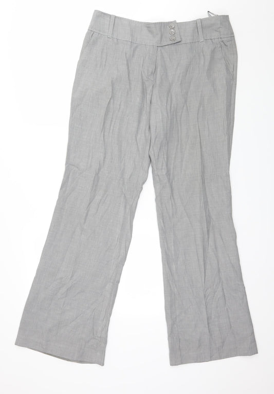Womens UK Size 14 H&M Regular Fit  Grey Trousers