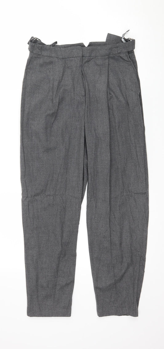 Topshop Womens Grey   Trousers  Size 6 L25 in