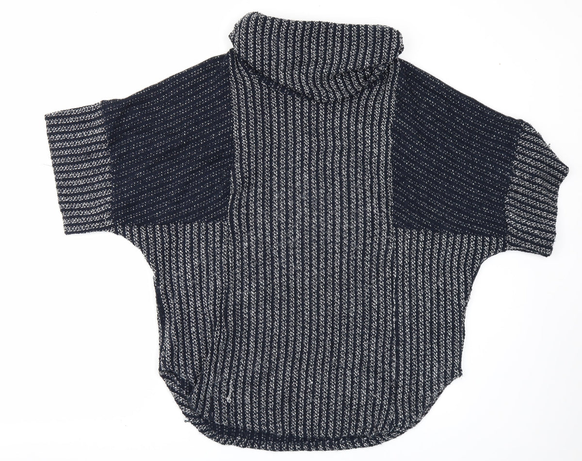 Additional front view of Izabel women’s blue knit jumper, size UK 8
