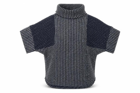 Front view of Izabel women’s blue knit jumper, size UK 8
