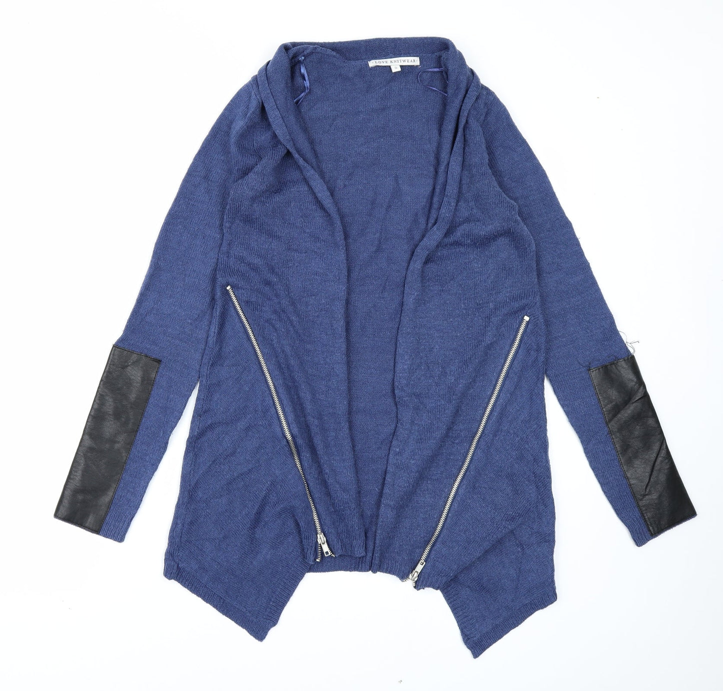 Love knitwear Womens Blue  Knit Cardigan Jumper Size S