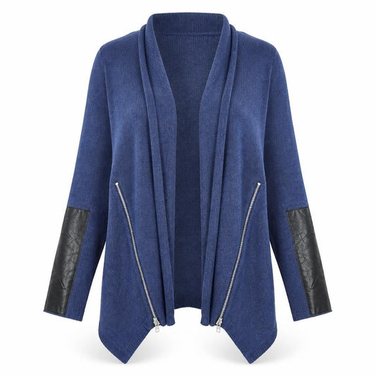 Love knitwear Womens Blue  Knit Cardigan Jumper Size S