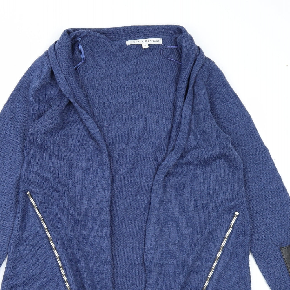 Love knitwear Womens Blue  Knit Cardigan Jumper Size S