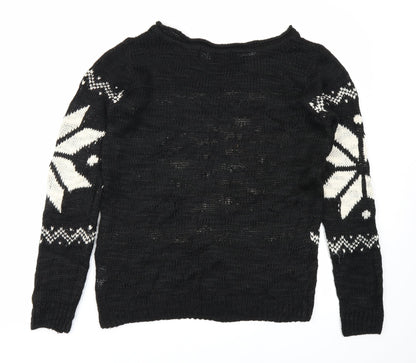 Real Clothing Company Womens Black   Pullover Jumper Size S