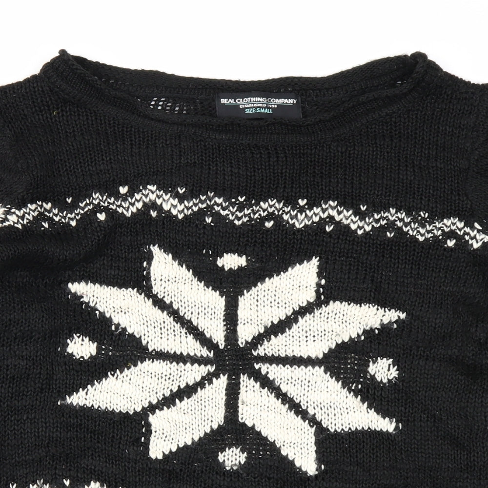 Real Clothing Company Womens Black   Pullover Jumper Size S