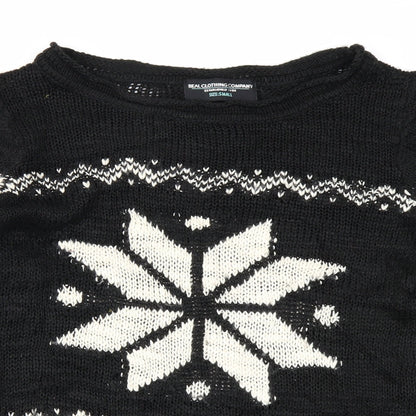 Real Clothing Company Womens Black   Pullover Jumper Size S