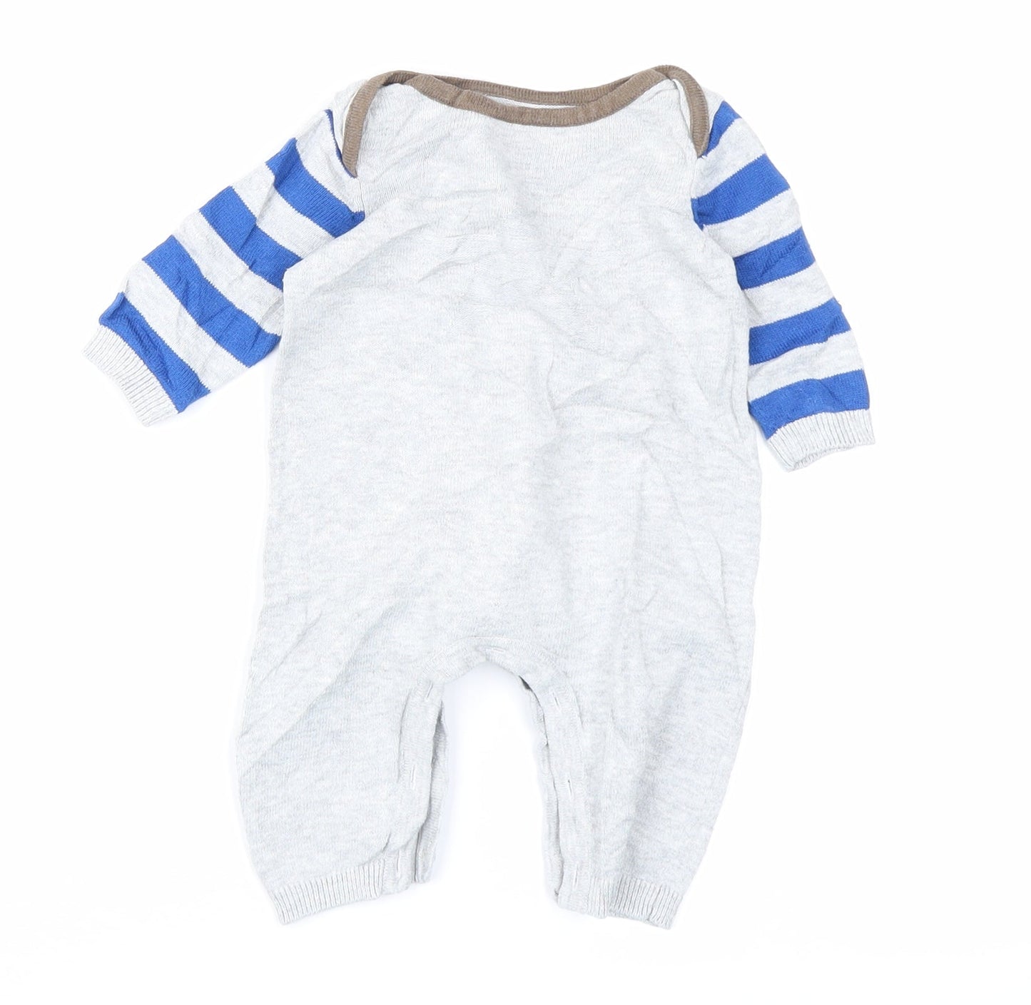Mini Club Boys Grey  Knit Babygrow One-Piece Size Newborn