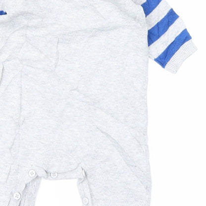 Mini Club Boys Grey  Knit Babygrow One-Piece Size Newborn