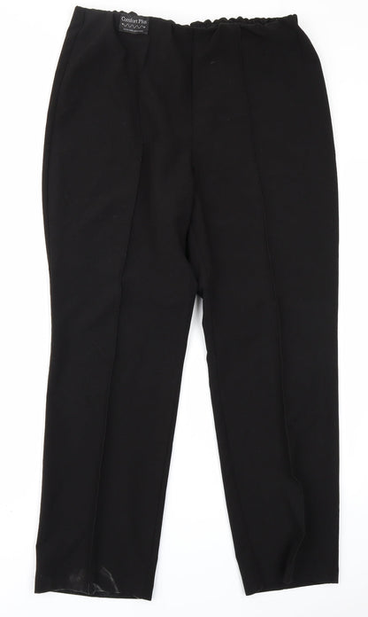 Womens UK Size 14 Classic Regular Fit  Black Trousers