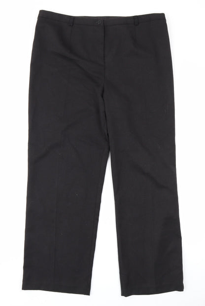 Womens UK Size 16 Annabelle Regular Fit  Black Trousers
