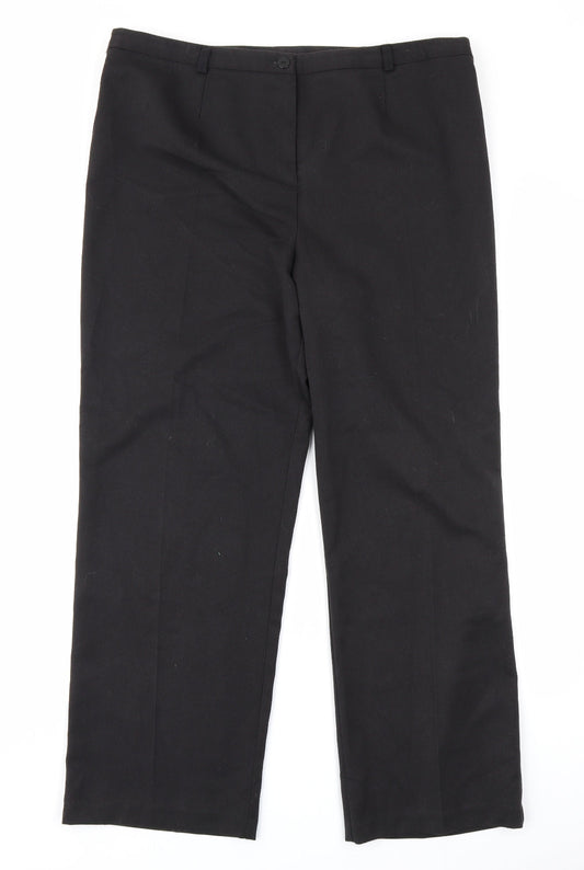 Womens UK Size 16 Annabelle Regular Fit  Black Trousers