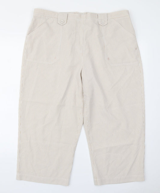 Classic Womens Brown Striped  Trousers  Size 20 L22 in