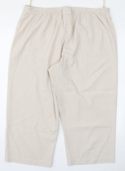 Classic Womens Brown Striped  Trousers  Size 20 L22 in