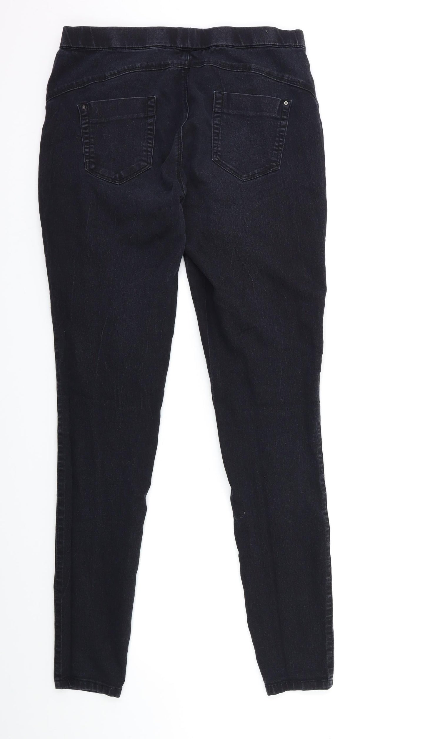 Denim & Co. Womens Black  Denim Jegging Jeans Size 10 L32 in