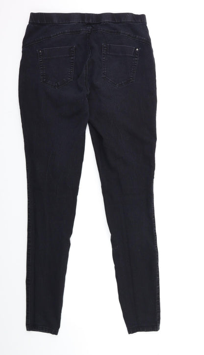 Denim & Co. Womens Black  Denim Jegging Jeans Size 10 L32 in