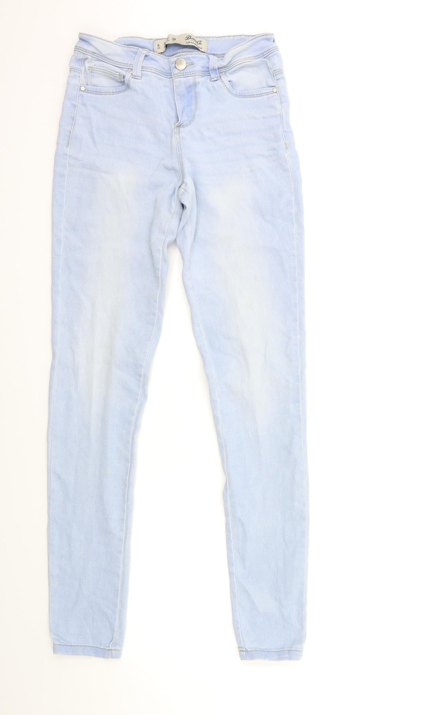 Denim & Co. Womens Blue  Denim Skinny Jeans Size 6 L29 in