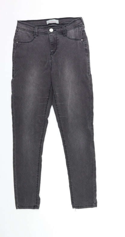 Dorothy Perkins Womens Grey  Denim Skinny Jeans Size 8 L28 in