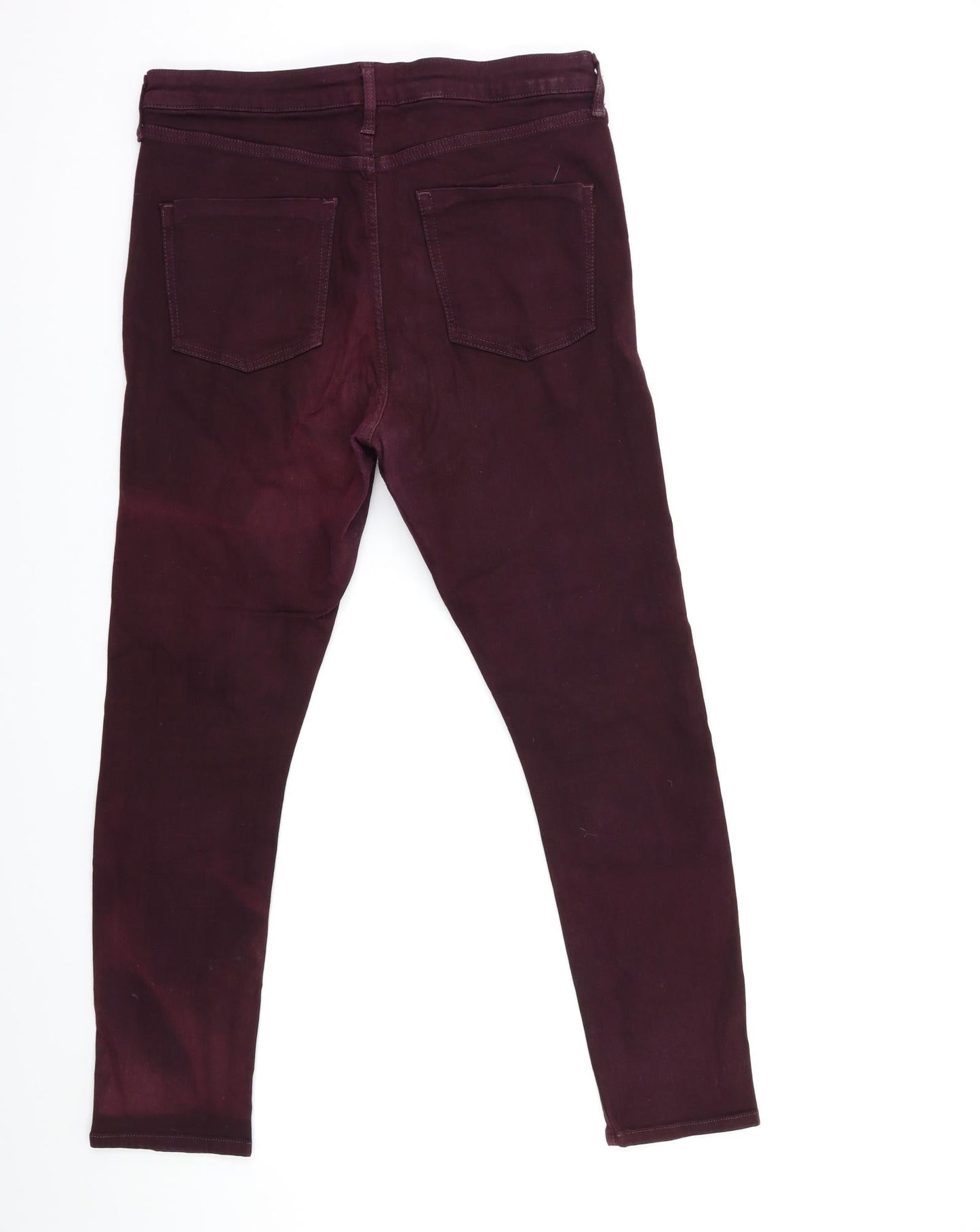 Topshop Womens Red  Denim Skinny Jeans Size 32 in L30 in
